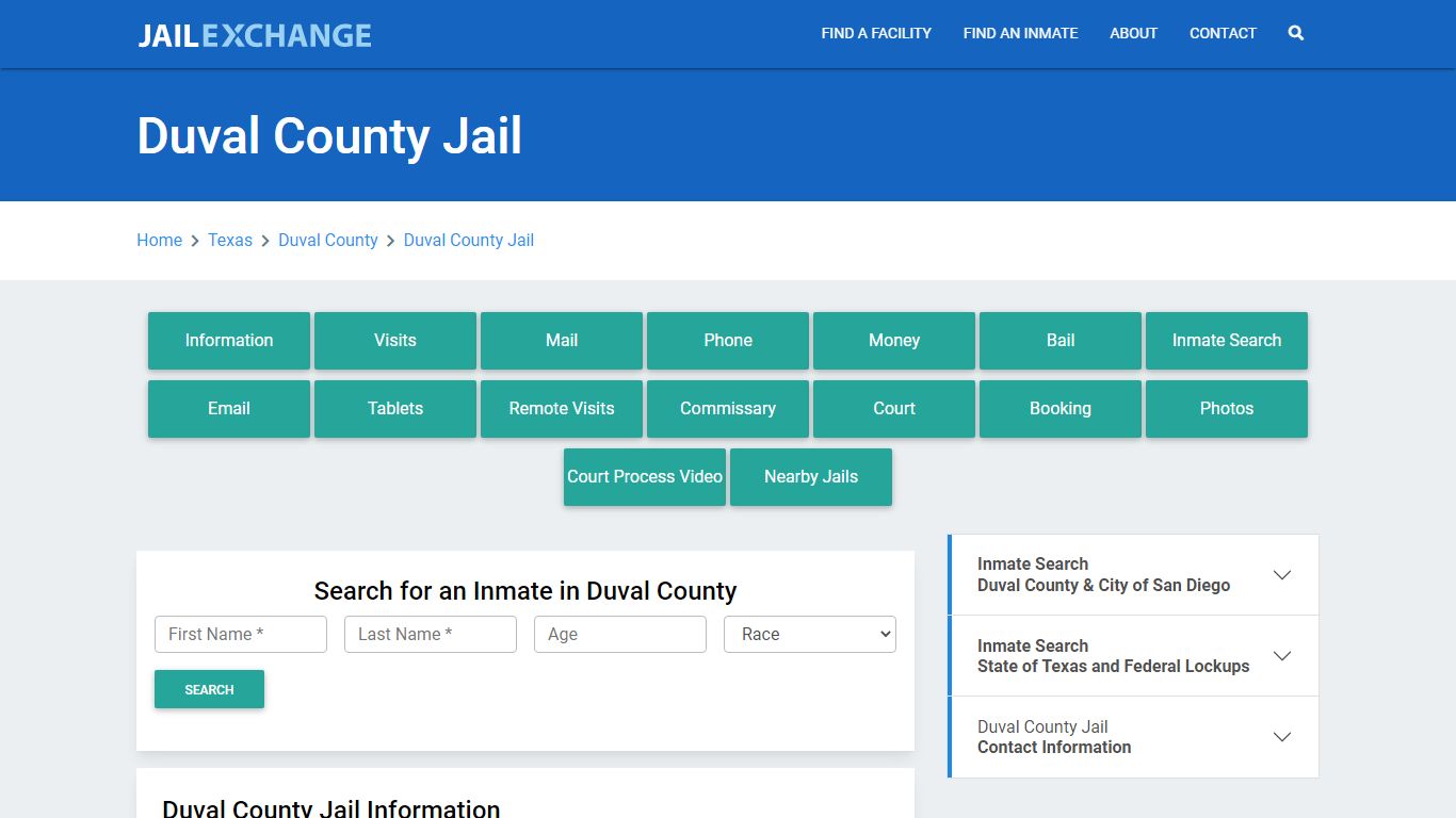 Duval County Jail Roster Lookup, TX, Inmate Search